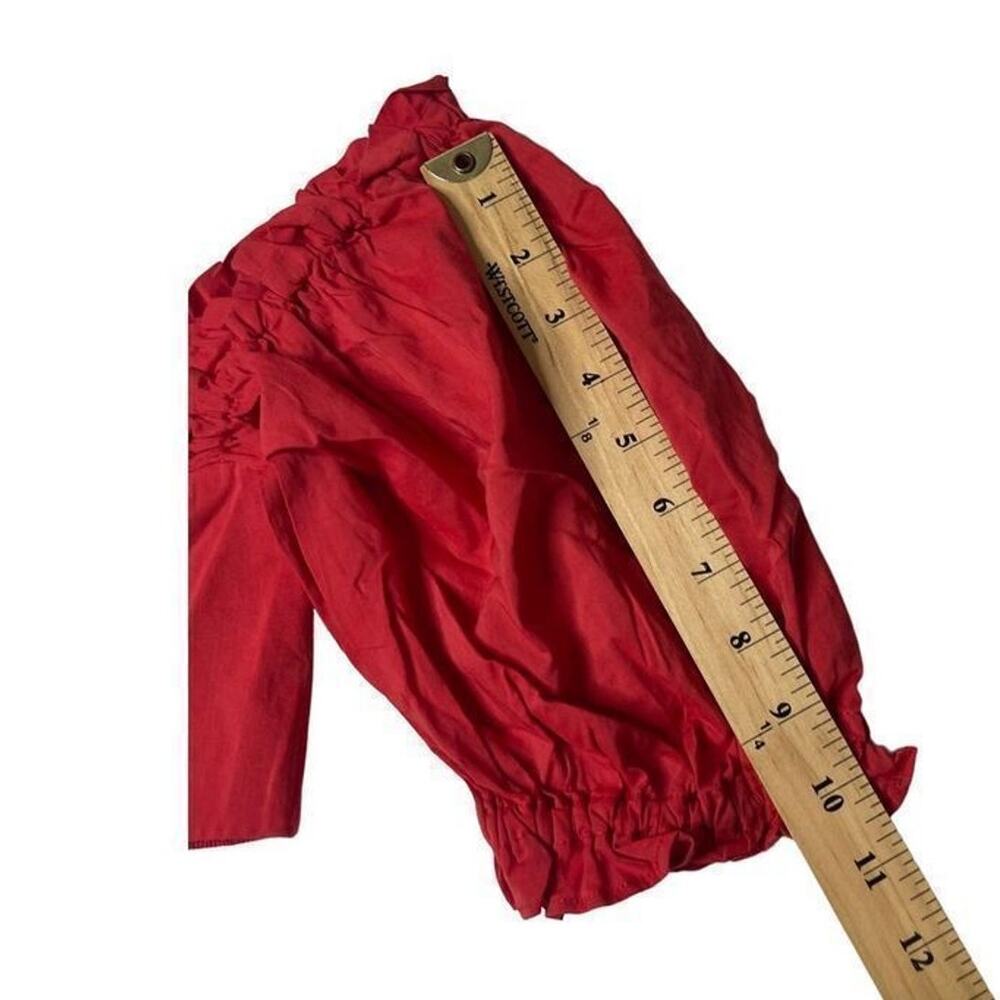 WeWoreWhat Solid Obe Ruby Coco Crop Top‎ Blouse L… - image 4